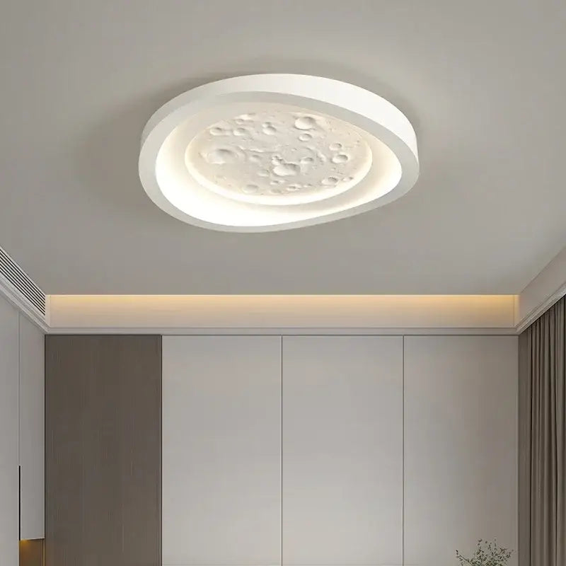 Modern nordic moon surface white led ceiling lamps bedroom light