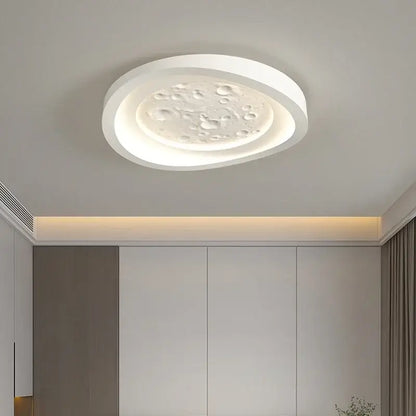 Modern nordic moon surface white led ceiling lamps bedroom light