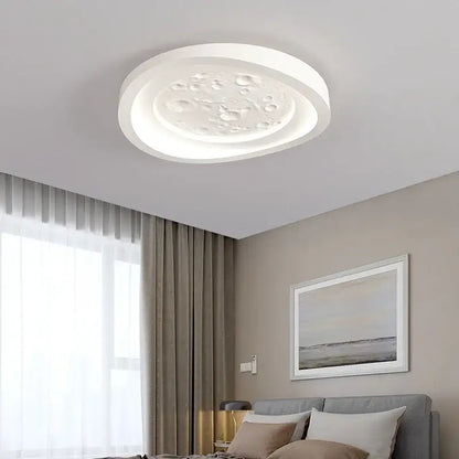Modern nordic moon surface white led ceiling lamps bedroom light