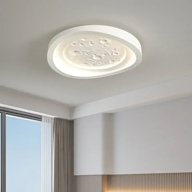 Modern nordic moon surface white led ceiling lamps bedroom light