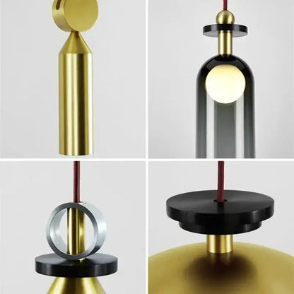 Modern nordic multi color glass chandelier dining room pendant light