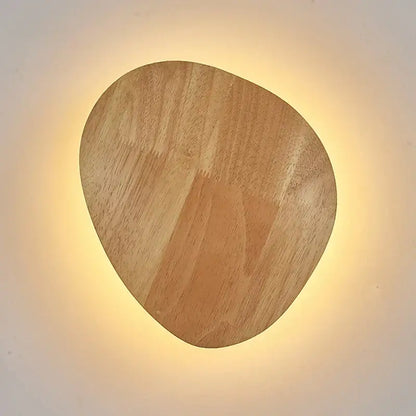 Modern nordic natural wood led wooden wall lamp bedroom sconces