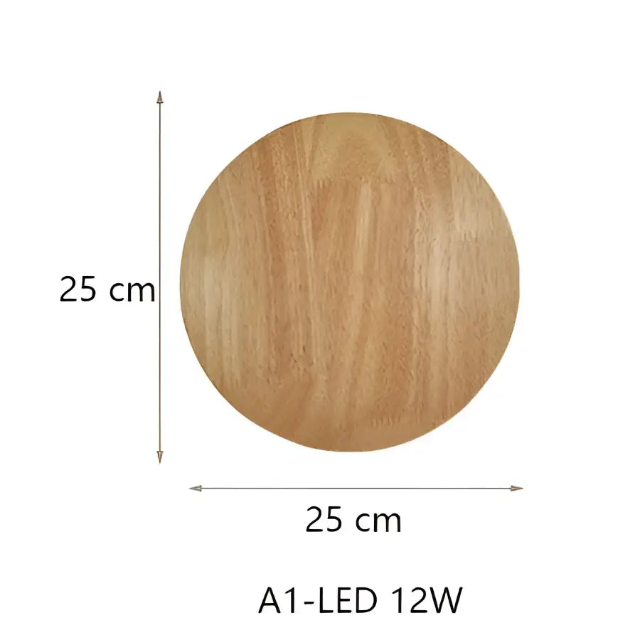 Modern nordic round eclipse wooden wall lamp for bedroom bedroom