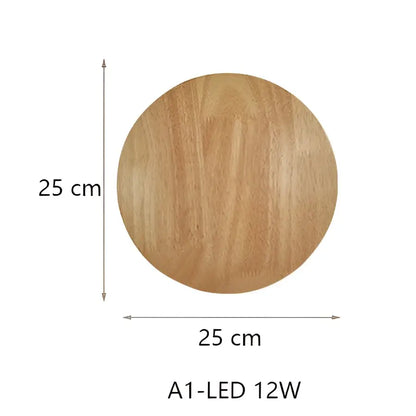 Modern nordic round eclipse wooden wall lamp for bedroom bedroom