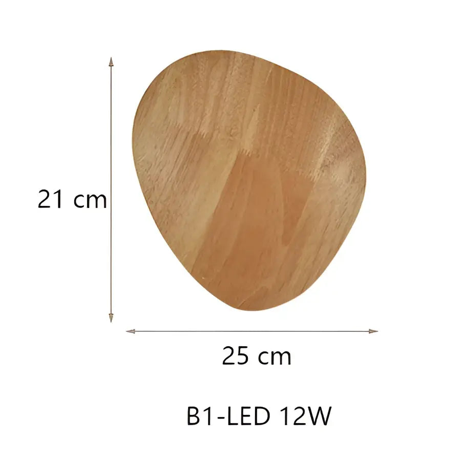 Modern nordic round eclipse wooden wall lamp for bedroom bedroom