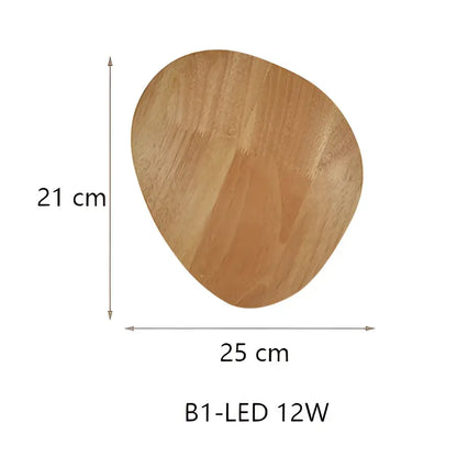 Modern nordic round eclipse wooden wall lamp for bedroom bedroom