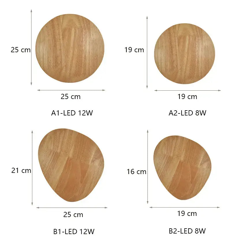 Modern nordic round eclipse wooden wall lamp for bedroom bedroom