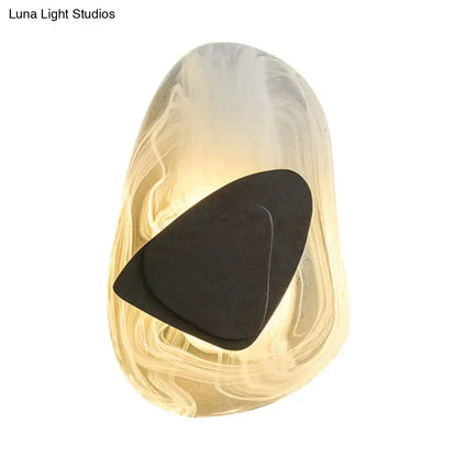 Modern nordic sconce black & glass bedroom light fixture