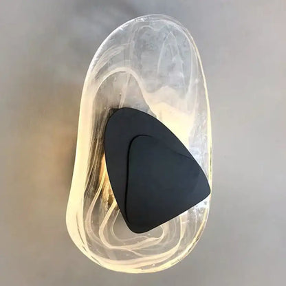 Modern nordic sconce black & glass bedroom light fixture