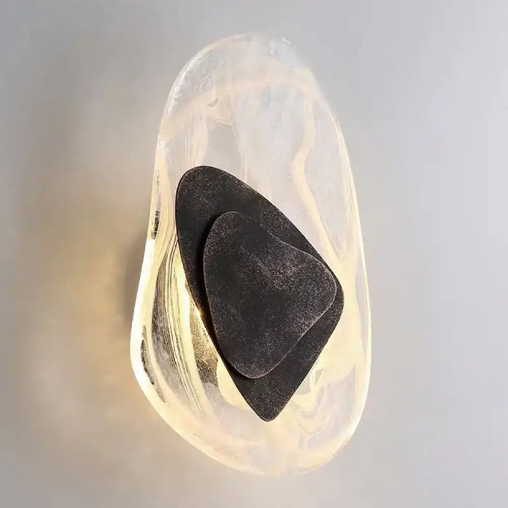 Modern nordic sconce black & glass bedroom light fixture