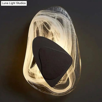 Modern nordic sconce black & glass bedroom light fixture