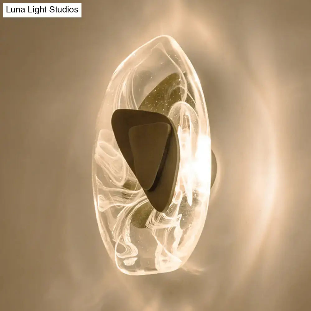 Modern nordic sconce black & glass bedroom light fixture
