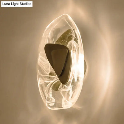 Modern nordic sconce black & glass bedroom light fixture