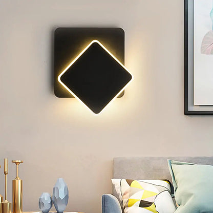 DecorBites™ Modern Nordic Wall Lamp with Moveable Iron Arm, Flush Mount Sconce in Black/White - LED Light, Acrylic Shade