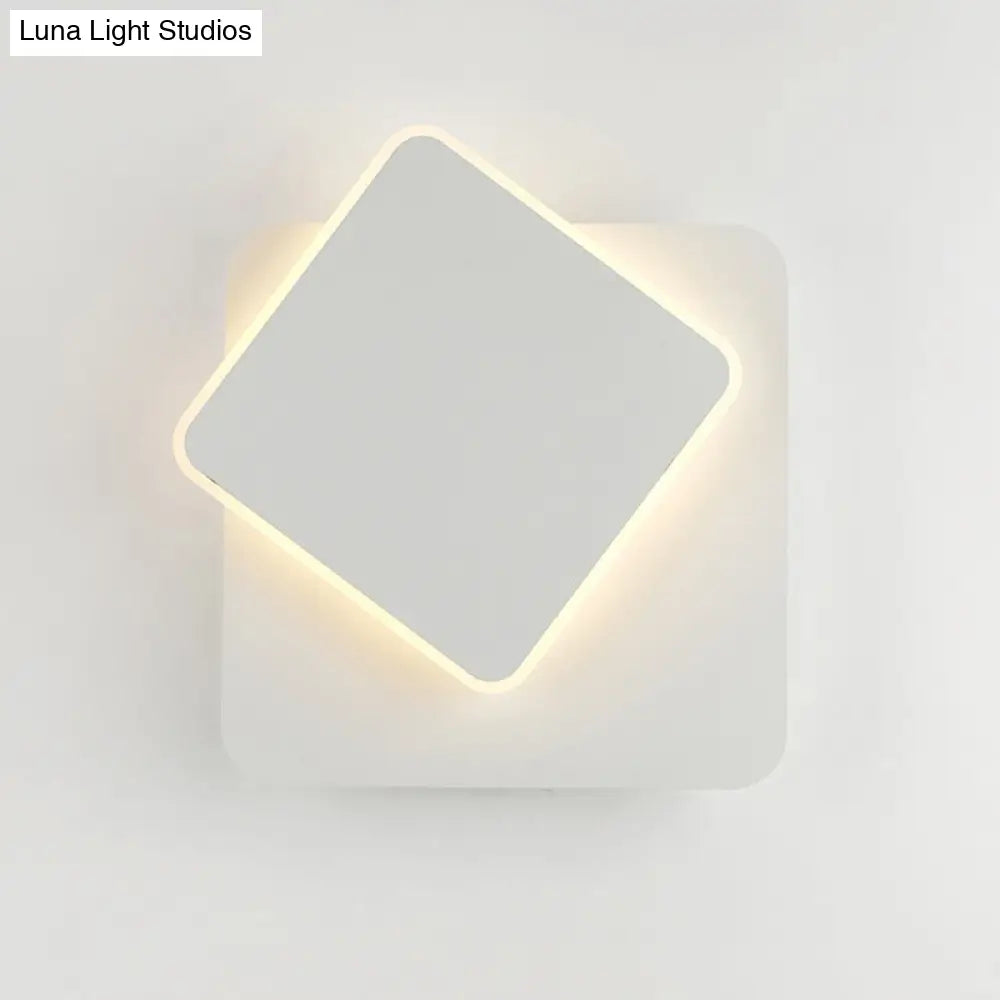 DecorBites™ Modern Nordic Wall Lamp with Moveable Iron Arm, Flush Mount Sconce in Black/White - LED Light, Acrylic Shade