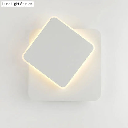 DecorBites™ Modern Nordic Wall Lamp with Moveable Iron Arm, Flush Mount Sconce in Black/White - LED Light, Acrylic Shade