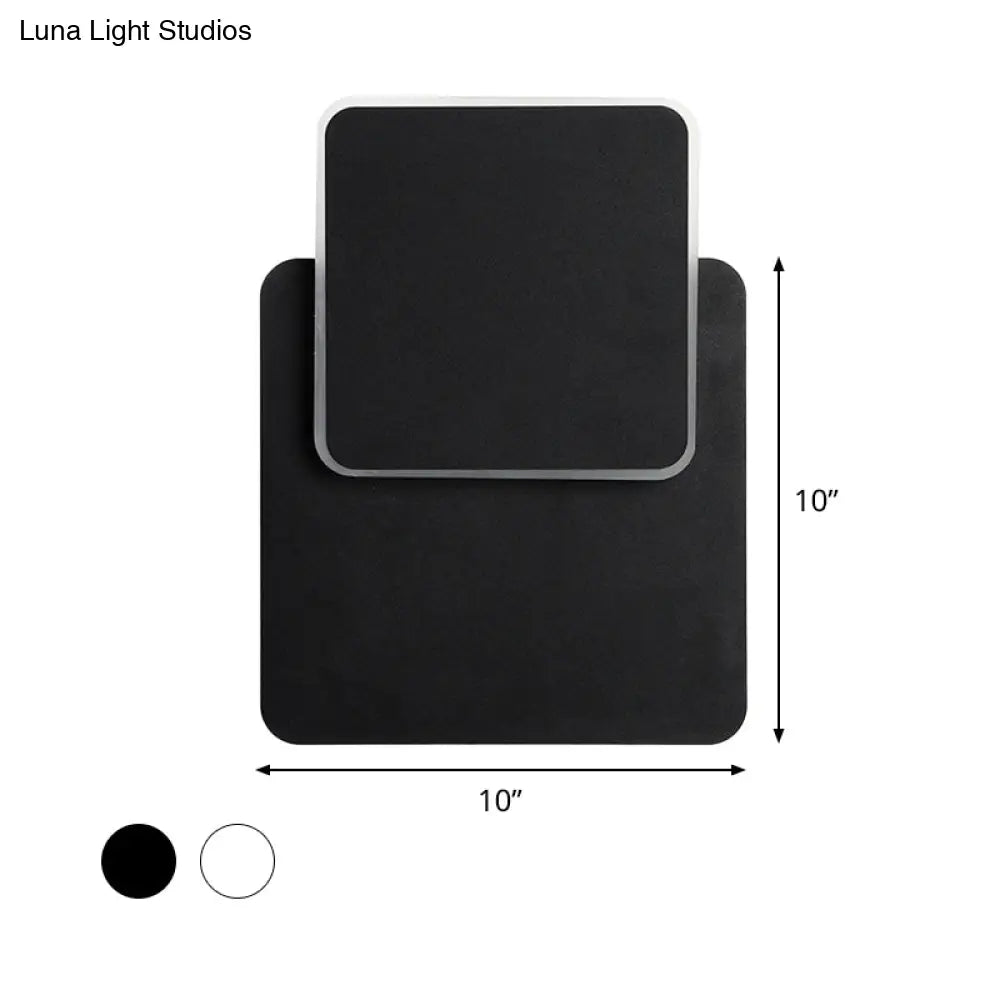 DecorBites™ Modern Nordic Wall Lamp with Moveable Iron Arm, Flush Mount Sconce in Black/White - LED Light, Acrylic Shade
