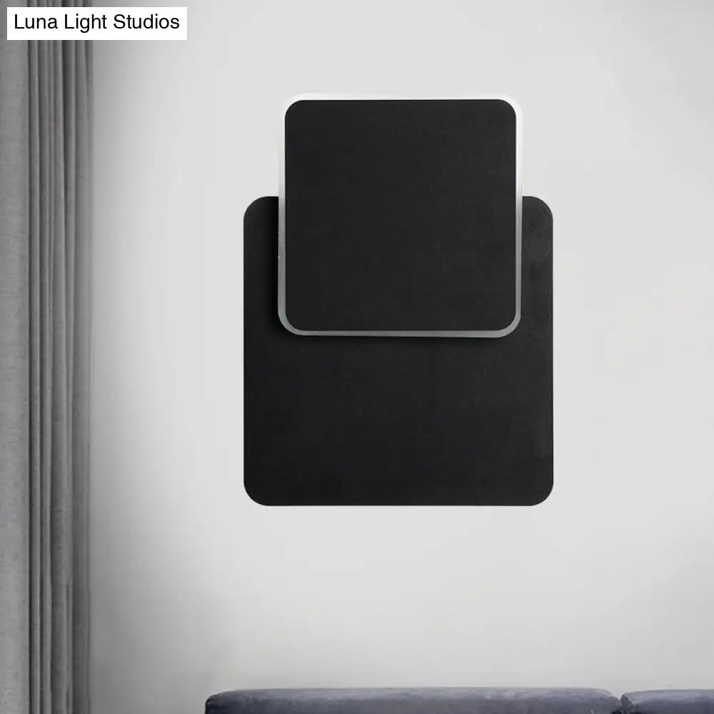 DecorBites™ Modern Nordic Wall Lamp with Moveable Iron Arm, Flush Mount Sconce in Black/White - LED Light, Acrylic Shade