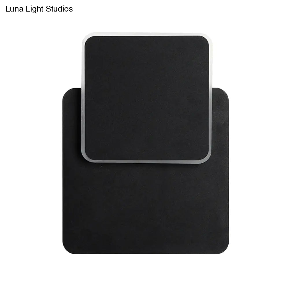 DecorBites™ Modern Nordic Wall Lamp with Moveable Iron Arm, Flush Mount Sconce in Black/White - LED Light, Acrylic Shade