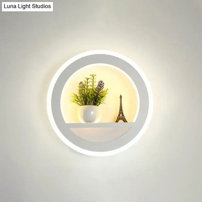 Modern nordic wall light with shelf – bedroom led bulb included