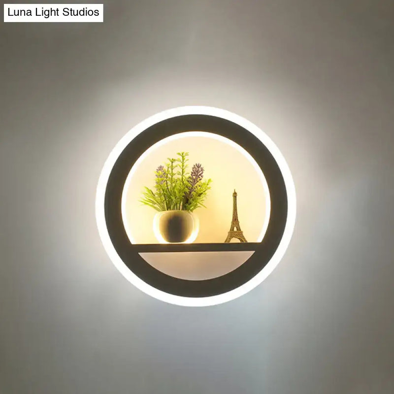 Modern nordic wall light with shelf – bedroom led bulb included
