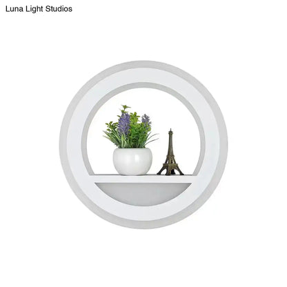 Modern nordic wall light with shelf – bedroom led bulb included