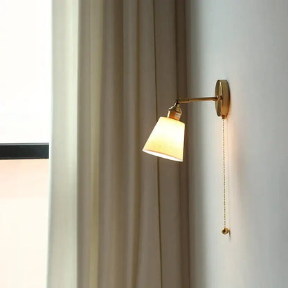 Modern nordic white ceramic wall lights brass bedroom adjustable arm