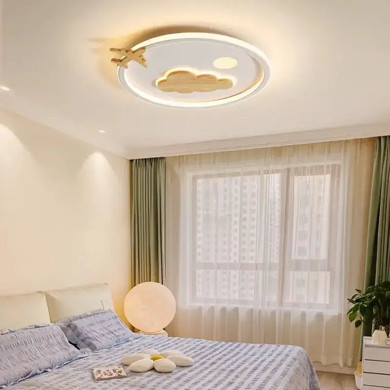 Modern nordic white cloud lamp bedroom airplane light
