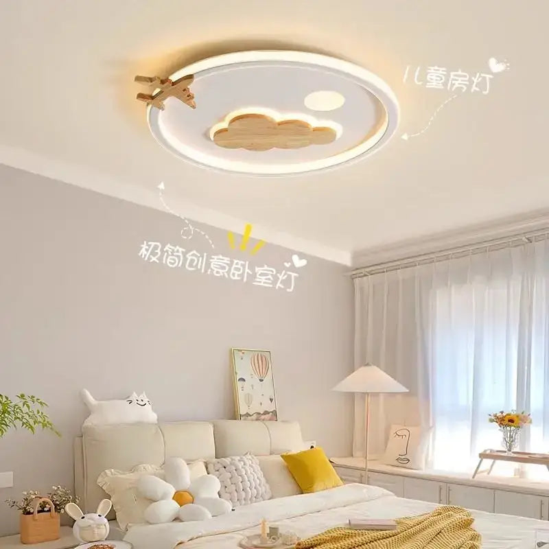 Modern nordic white cloud lamp bedroom airplane light