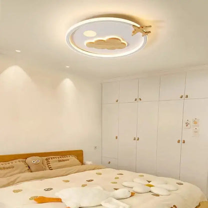 Modern nordic white cloud lamp bedroom airplane light