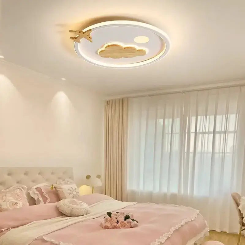 Modern nordic white cloud lamp bedroom airplane light