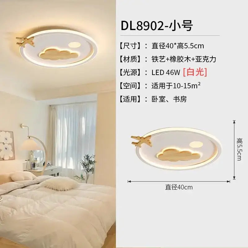 Modern nordic white cloud lamp bedroom airplane light