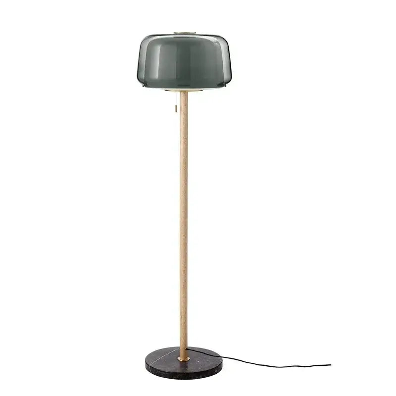 Modern nordic wood and glass floor lamp for living room