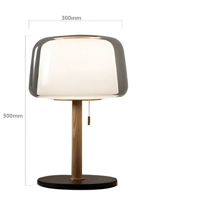 Modern nordic wood and glass floor lamp for living room