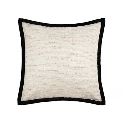 Modern off-white and gold black stripe jaquard cushion cover living room