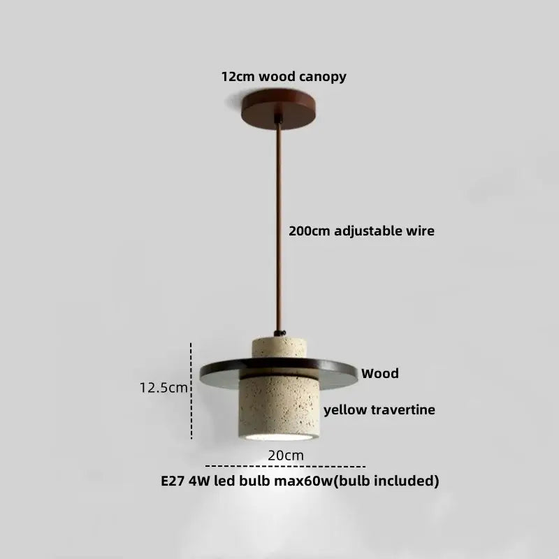 Modern off white cave stone led pendant light dining room