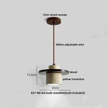 Modern off white cave stone led pendant light dining room