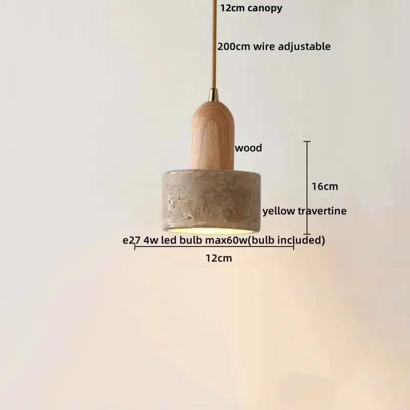 Modern off white cave stone led pendant light dining room