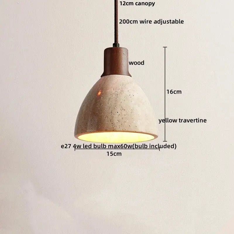 Modern off white cave stone led pendant light dining room