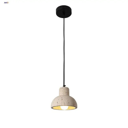 Modern off white cave stone led pendant light dining room