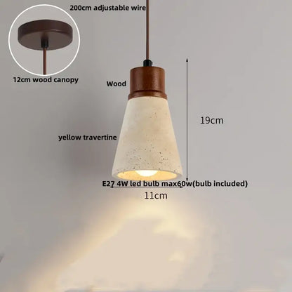 Modern off white cave stone led pendant light dining room