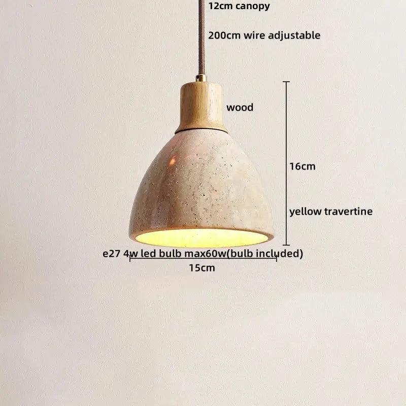 Modern off white cave stone led pendant light dining room