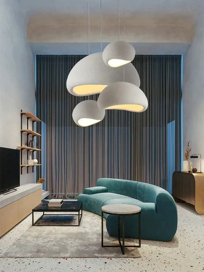 Modern off white ceramic pendant light dining room led chandelier