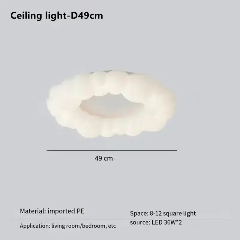 Modern off white cloud pendant led – living room ceiling lamp