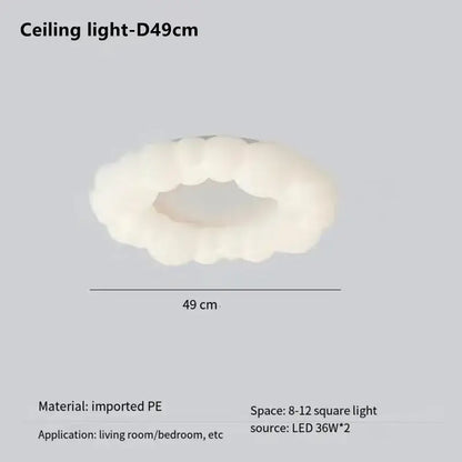 Modern off white cloud pendant led – living room ceiling lamp