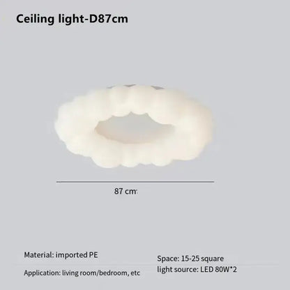 Modern off white cloud pendant led – living room ceiling lamp