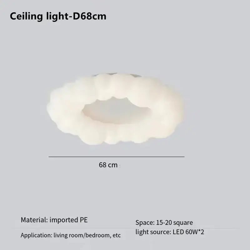 Modern off white cloud pendant led – living room ceiling lamp