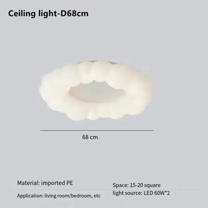 Modern off white cloud pendant led – living room ceiling lamp