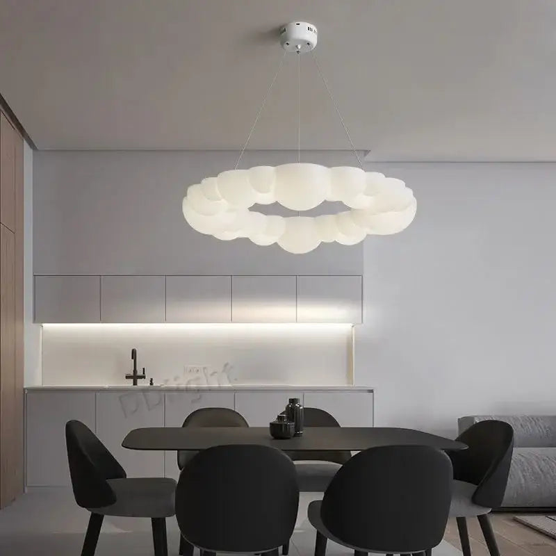 Modern off white cloud pendant led – living room ceiling lamp