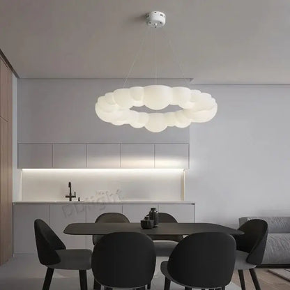 Modern off white cloud pendant led – living room ceiling lamp